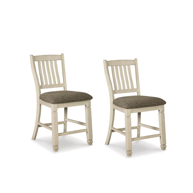Signature Design by Ashley Bolanburg 24.5" Counter Height Stool - Antique White