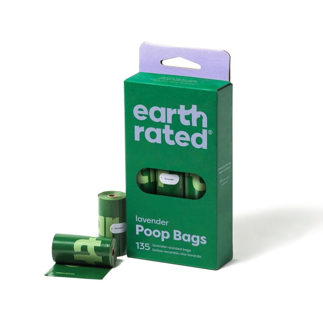 Earth Rated Lavender Leak-Proof Dog Poop Bags, 135 Bags