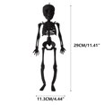 thumbnail image 3 of HHBEAUTY 11.4" Posable Skeleton Plastic Mini Skeleton Decor with Movable Joints, Outdoor Halloween Decor Props for Yard Haunted Houses Porch, 3 of 5