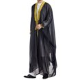 thumbnail image 1 of Manteaux pour Hommes Robe Musulmane pour Hommes Robe Arabe Mi-Longue Style Long Manches Longues Chemise Longue Brodée Robe Décontractée Surplomb, 1 of 8