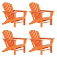thumbnail image 1 of Chaise Adirondack Classique d'Extérieur (Ensemble de 4) en Orange, 1 of 8