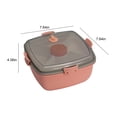 thumbnail image 2 of Contenants à Lunch à 4 Compartiments, Contenant à Lunch Empilable avec Grand Bol S-Alad, Plateau Bento à 4 Compartiments, Contenant S-Ace pour Vinaigrettes, Fourchette Réutilisable Intégrée et Sans BPA, 2 of 8