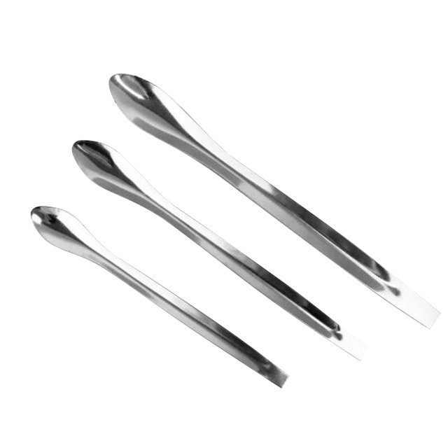 MasteelfCA 3PCS Stainless Steel Makeup Spatulas Lipstick Powder Subpackaging Spoon Cosmetic Scoop
