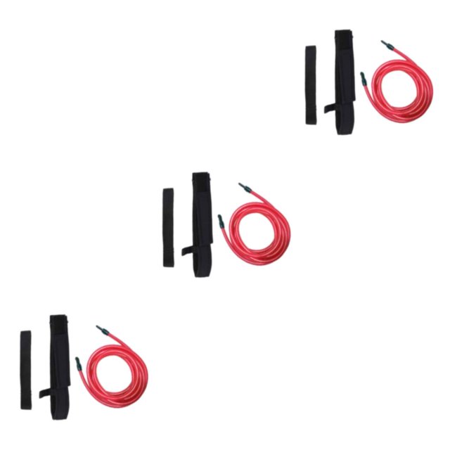 Ruiboury Habiletés de Natation avec Ceinture Ajustable Accessoires de Natation TPE Ceinture d'Entraînement Accessoires de Piscine Rouge-4mètres 3Ensemble