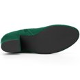 thumbnail image 2 of BLISSFUL STEP Bottines à Talon Bloc à Bout Rond pour Femmes avec Fermeture Éclair Latérale Vert Émeraude 6, 2 of 6
