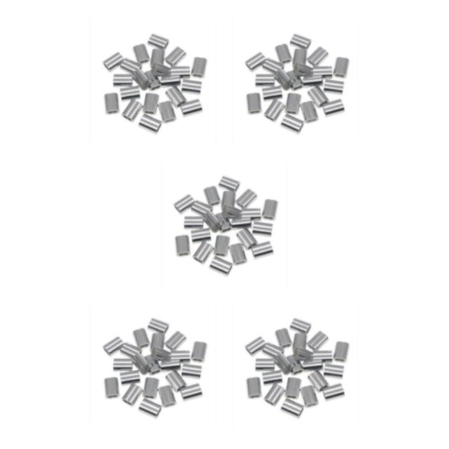 Wweixi 100x Application Sans Effort Manchon en Aluminium à Double Trou Robuste et Durable 5Set