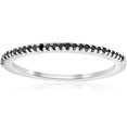 thumbnail image 1 of 1/6ct Treated Black Diamond Stackable Wedding Ring 10k White Gold, 1 of 3