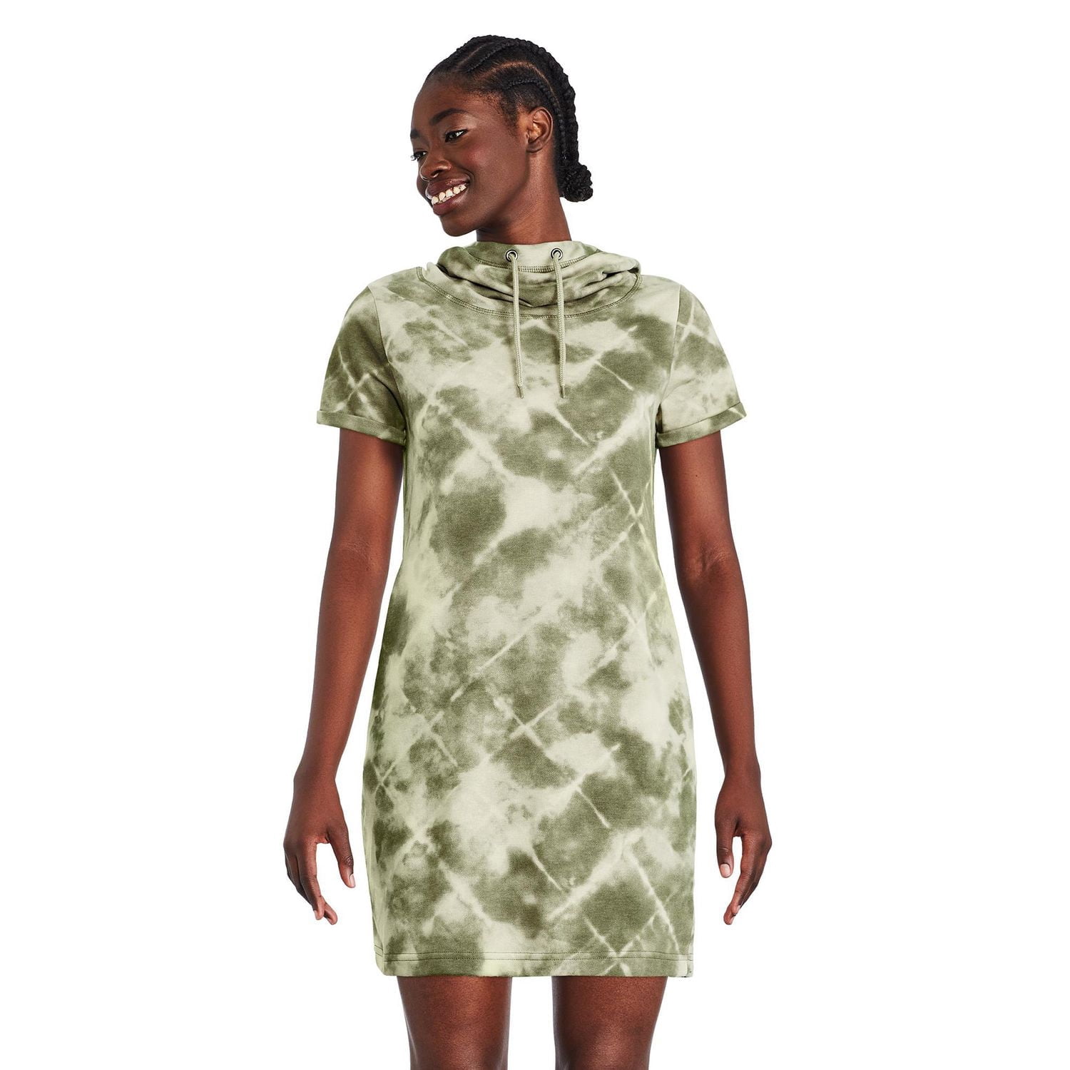 Robe imprimée à capuchon George pour femmes