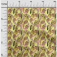 thumbnail image 2 of oneOone Cotton Silk Yellow Fabric Tropical Leaf Craft Projects Decor Fabric Printed By The Yard 42 Inch Wide, 2 of 5