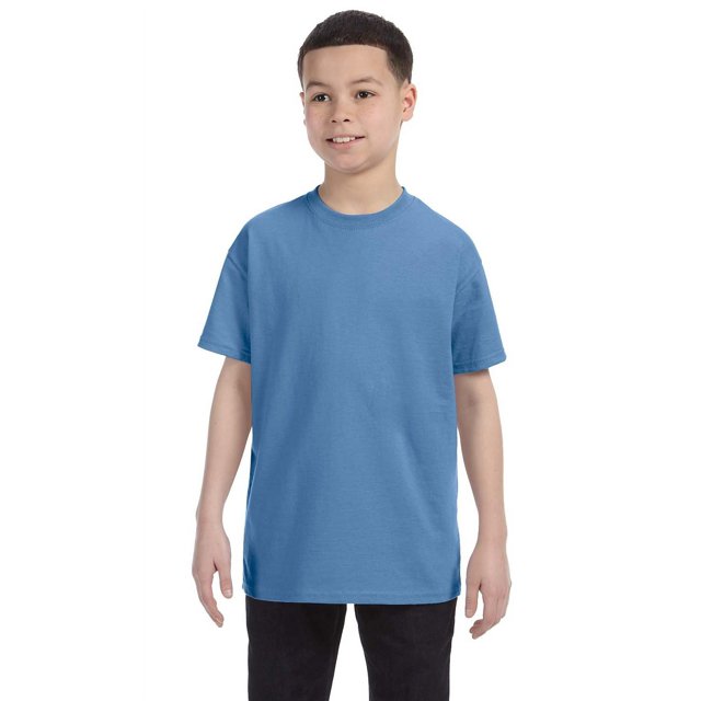 The Hanes Youth 61 oz Tagless T-Shirt - CAROLINA BLUE - S