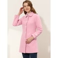 thumbnail image 3 of INSPIRE CHIC Manteau Caban Trench d'Hiver pour Femme à Col Peter Pan Rose m, 3 of 6