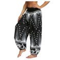 thumbnail image 2 of Pantalons pour Femmes Taille Haute Pantalons Amples pour Hommes et Femmes Combinaison Imprimée Rétro Pantalons de Yoga pour Femmes 2024 en Liquidation, 2 of 4
