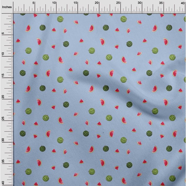 oneOone Coton Soie Pastèque Fruit Impression Tissu BTY 42 Pouces de Large