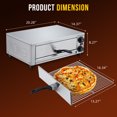 thumbnail image 3 of 16 Inch Stainless Steel Electric Pizza Oven – Commercial Countertop Pizza Maker and Food Warmer – Grilling Rack, Crumb Tray, Easy-Clean Display Cabinet, 3 of 8