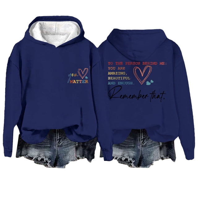 Chandail à Capuche Oversize pour Femmes avec Slogan Graphique, Manches Longues, Esthétique avec Poches