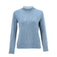 thumbnail image 4 of Duoif Chandails pour Femmes, Chandails pour Femmes à Col Rond Chandail pour Femmes à Manches Longues Chandail Doux à Enfiler pour Femmes Bleu TTG, 4 of 4