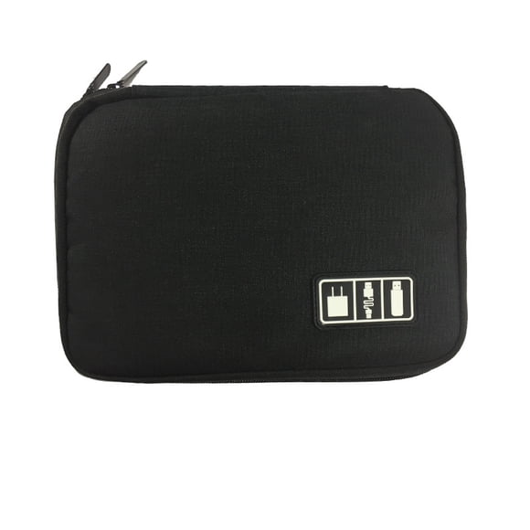 Luxtude Electronics Organizer, Travel Cable Organizer bag, Portable Cord Storage&Cable bag, Compact Tech Bag & Charger Case, Travel Essentials for Electronics Accessories/USB/SD/Charger, Black