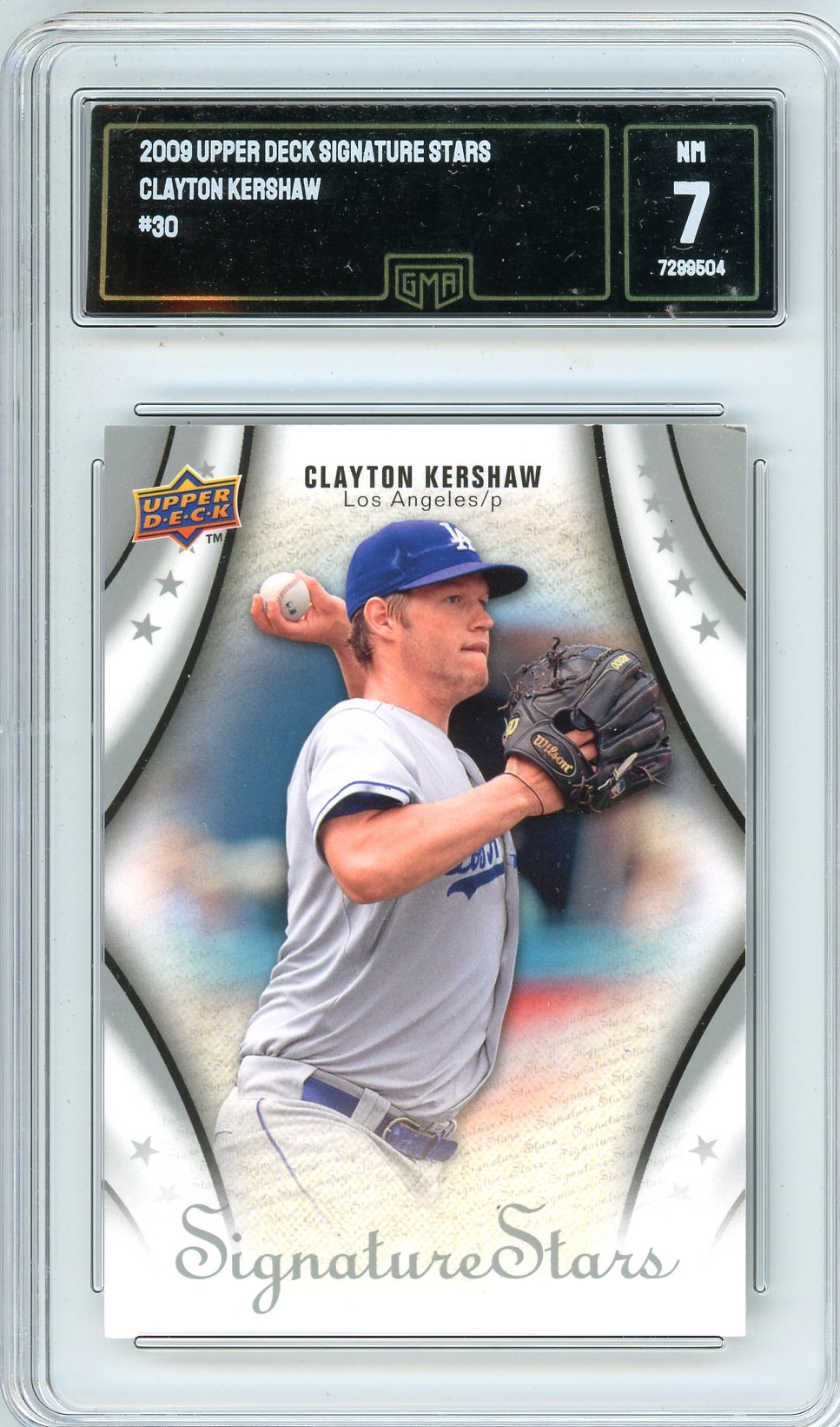 2009 Upper Deck Signature Stars Clayton Kershaw Carte Classée 30 GMA 7