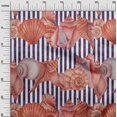 thumbnail image 3 of oneOone Georgette Viscose Red Fabric Sea Shells Ocean Dress Material Fabric Print Fabric By The Yard 42 Inch Wide, 3 of 4