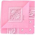 thumbnail image 3 of 3 Pieces Bandana Headscarf Neckerchief Nicki Scarf Biker Cloth Motorcycle Cloth Different Colors Paisley Pattern, Pink, 3 of 4