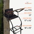 thumbnail image 3 of Big Game Warrior DXT 17' Deer Hunting Ladderstand Tree Stand, Flex-Tek Seat, 3 of 12