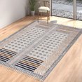 thumbnail image 3 of Casavani Hand Block Printed Cotton Brown Area Rugs 7'x10' Area Rugs for Living Room & Dining Room, 3 of 5