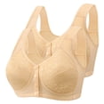 thumbnail image 1 of Wancir Bras for Women 2025 New 2PC Woman's Embroidery Thin Style Ventilate Large Size Bra without Steel Rim, 1 of 4