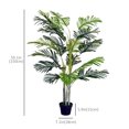 thumbnail image 3 of Outsunny 5FT Artificial Tropical Palm Tree Faux Plant with Lifelike Leaves, 3 of 10
