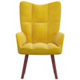 thumbnail image 1 of vidaXL Chaise de Détente Velours Jaune Moutarde, 1 of 6