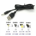 thumbnail image 3 of USB to DC Adapter Cable USB Charging Cable Converter cable; USB adapter cable; Cord with 2 Male Connectors, 4.0x1.7mm, 3 of 8