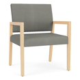 thumbnail image 1 of Pemberly Row Chaise Grand pour Invités pour Réception d'Attente, Cadre en Bois, Gris, 1 of 5