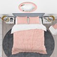 thumbnail image 2 of Designart 'Living Coral Pink' Mid-Century Duvet Cover Set, 2 of 4