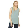 thumbnail image 1 of Bella Canvas Womens Flowy Scoop Blended Muscle Tank, 2XL, Dusty Blue, 1 of 1