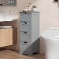 thumbnail image 2 of Costway 32.5'' Bathroom Floor Cabinet with Anti-tipping Device Freestanding Towel Cabinet Gray, 2 of 9