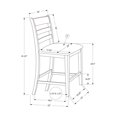 thumbnail image 2 of Monarch Specialties Dining Chair, 44" Height, Counter Height, Dining Room, Kitchen, Set Of 2, Upholstered, Side, Transitional, 2 of 4