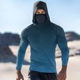 thumbnail image 1 of Handshe Chandail à Capuchon d'Été pour Homme à Imprimé Soleil, Léger et Respirant, Protection Solaire UPF 50+, Manches Longues, pour la Randonnée, la Course et les Activités de Plein Air, Grande Taille, 1 of 5