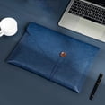 thumbnail image 1 of Clearance! Leather File Bag A4 File Bag Briefcase Button Business Office Storage Portable Large Capacity Folder Warehouse Clearance Todays Deals #60, 1 of 7