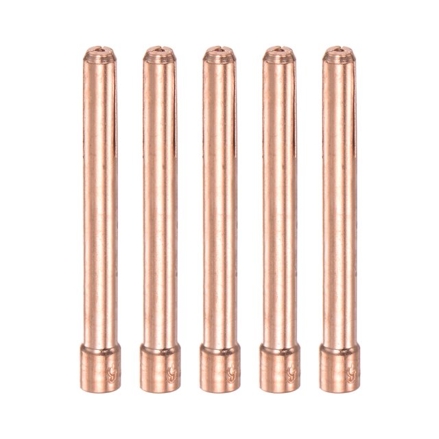 Unique Bargains TIG Collet 1.6x50mm Stubby Collet Tungsten Electrode Collet Tips Replacement 5 Pack