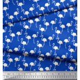 thumbnail image 3 of Soimoi Silk Fabric Flamingo Bird Printed Fabric 1 Yard 42 Inch Wide, 3 of 3