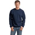 thumbnail image 3 of Hanes Ultimate Cotton Adult Crewneck Sweatshirt, M, Deep Navy, 3 of 7