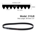 thumbnail image 2 of Unique Bargains 310J8 PJ V-Ribbed Belt, EPDM Industrial Transmission Serpentine Belt, 2 Packs, 2 of 5