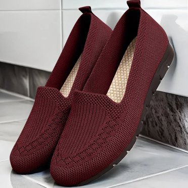Apmemiss Liquidation Chaussures Décontractées de Mode pour Femmes Style Printanier Couleur Unie Respirantes en Maille Volante Antidérapantes Semelle Plate à Bouche Peu Profonde Liquidation Offres Aujourd'hui Prime
