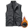 thumbnail image 2 of Birdeem Mens Thin Workwear Solid Color Stand Collar Sleeveless Jacket Tank Tops, 2 of 3