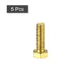 thumbnail image 3 of Unique Bargains Brass Hex Bolts, 5/16-18x1' 5 Pack Fully Thread Grade 4.8 Machine Screws, 3 of 4