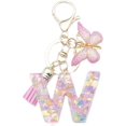 thumbnail image 1 of ORUYROP Initials Letter Keychain Pink Tassel Butterfly Pendant for Women Girls Wallet Backpack Purses, 1 of 4