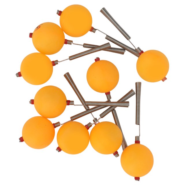 Outdoor 10 PCS Ice Fishing Pole Spring Ball Tip Built In Beads Yellow Waterproof Ice Fishing Spring Rod Top Tip For Reservoir Fishing