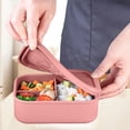 thumbnail image 4 of Durable Silicone Adult Bento Leakproof Shatterproof Microwave Dishwasher Safe 800ml Meal Container For Work, 4 of 5