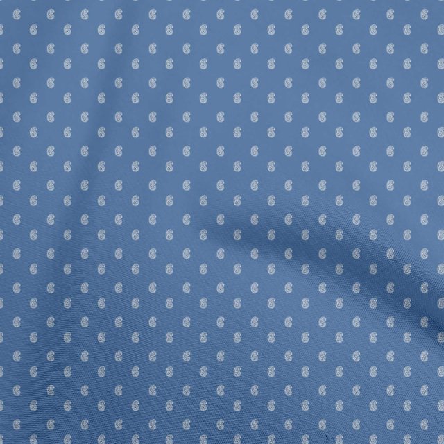 oneOone Rayon Medium Blue Fabric Asian Floral Block Fabric For Sewing Printed Craft Fabric By The Yard 56 Inch Wide