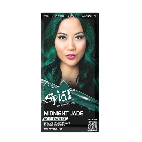 Splat Hair Splat Rebellious Colors 30 Kit de Coloration Cheveux Jade Minuit 6 Oz