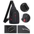 thumbnail image 1 of Ovzne Fashionable Embroidery Diamond Shoulder Crossbody Bag Large Capacity Watertight Backpack With Data Hole On Clearance, 1 of 6